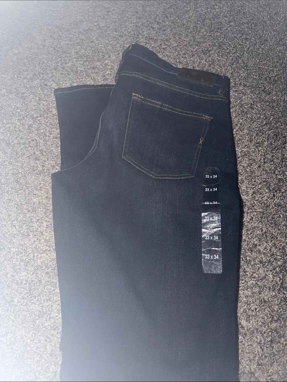 Express Men's Black Straight Jeans - Dark Wash
